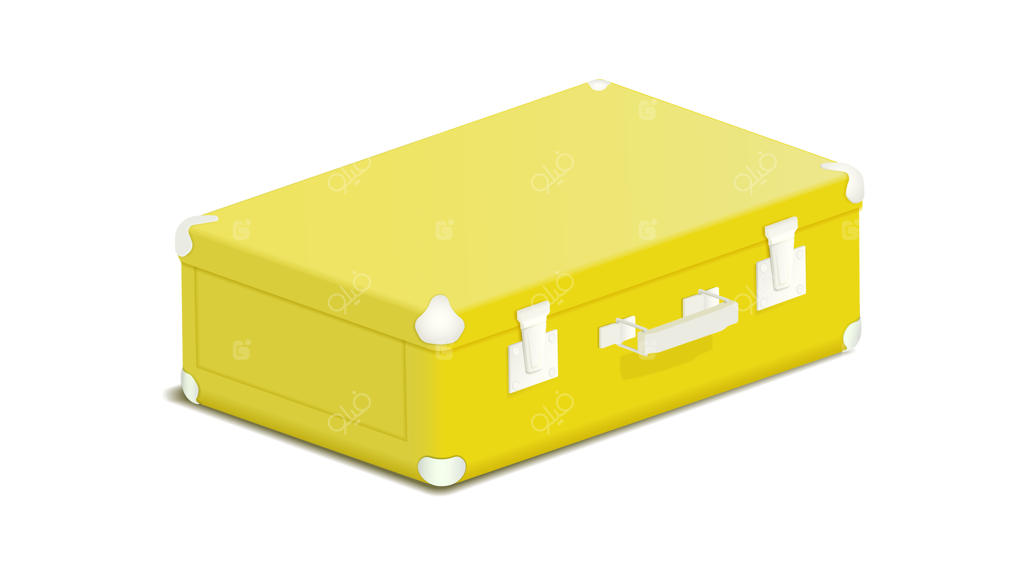 مفهوم سفر و گردشگری: چمدان مسافر با رنگ‌های امروزی و ملایم