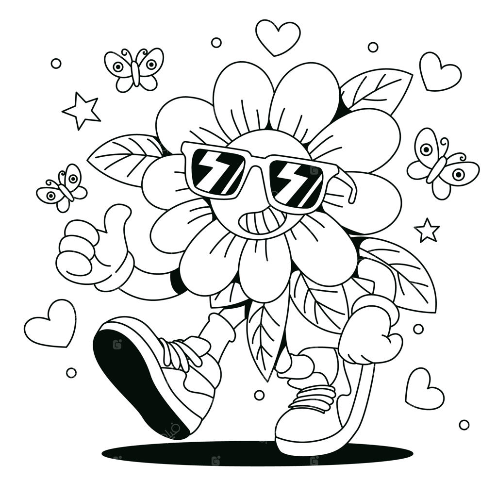 تصویر صفحه رنگ‌آمیزی تولد با طراحی دستی