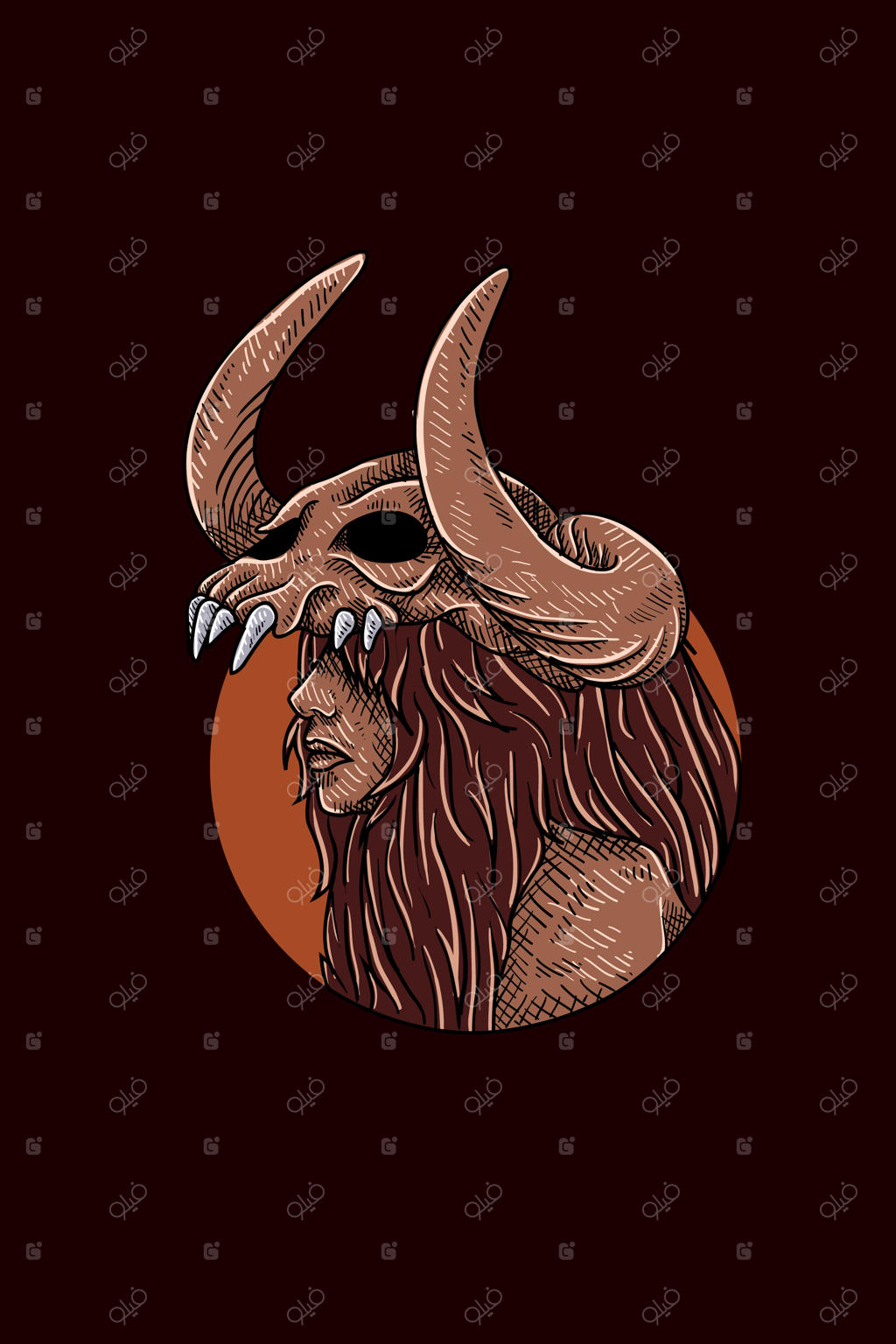 تصویرسازی وکتور ماسک هیولا