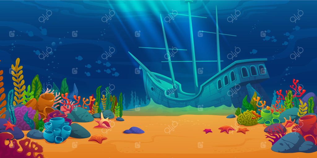 کاوش در منظره اسرارآمیز کشتی غرق‌شده زیر آب - پرو وکتور