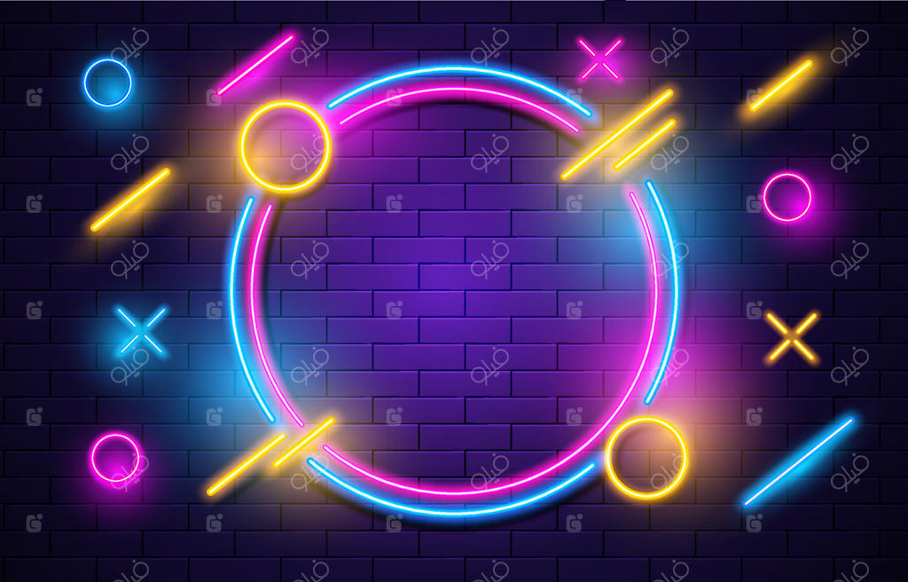 پس‌زمینه نور نئون
