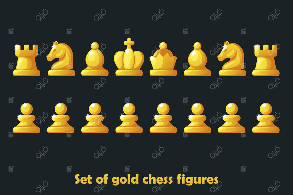 تنظیم نماد طلایی برای بازی استراتژیک شطرنج