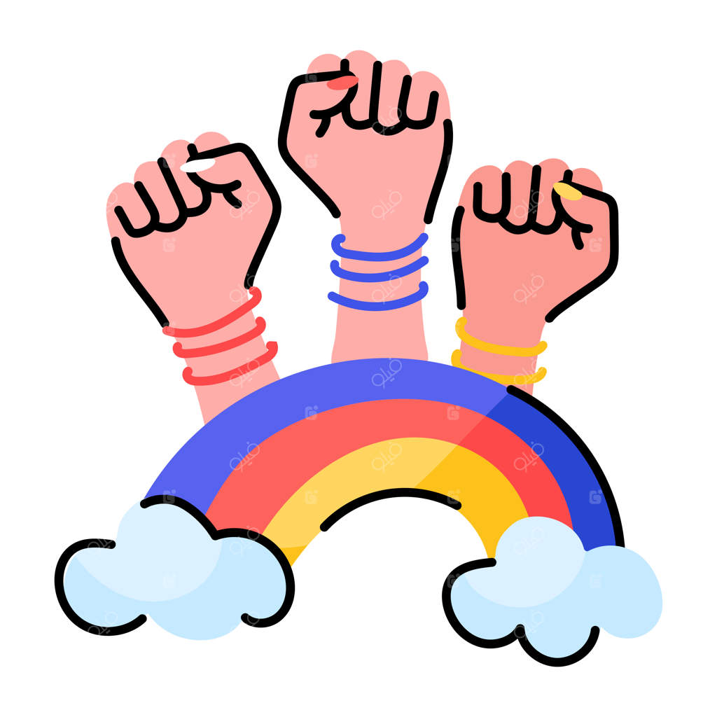 استیکر جذاب و قدرت‌بخش طراحی دسته‌خطی