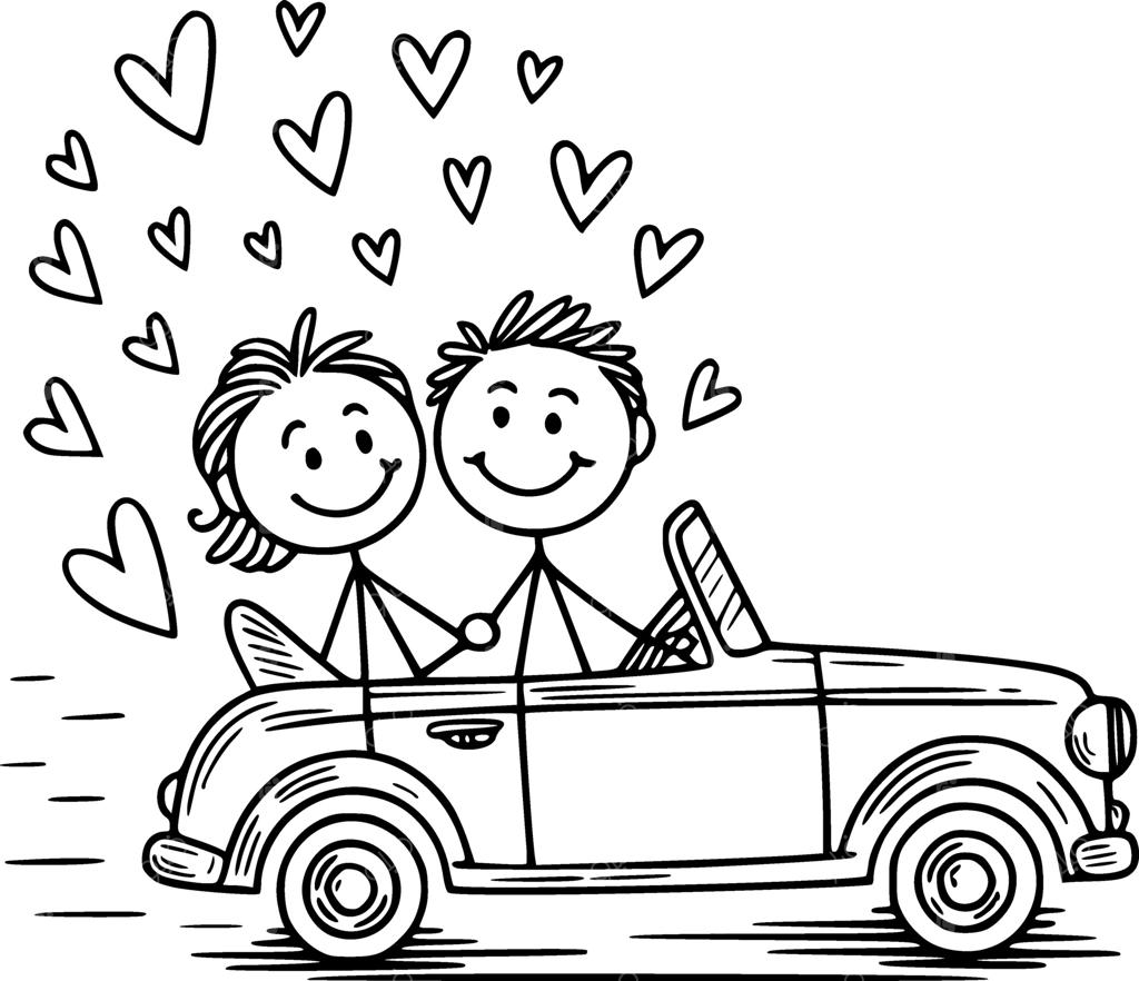 ماشین عروسی گل‌زده و نواری با حال و هوای کلاسیک عاشقانه