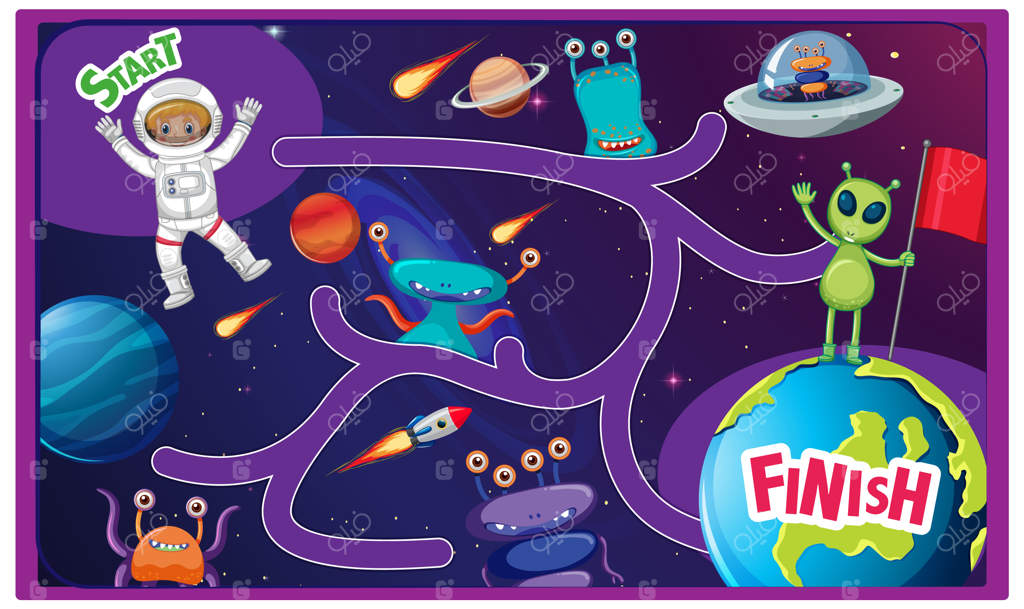 طراحی بازی با موجودات فضایی در فضای کیهانی