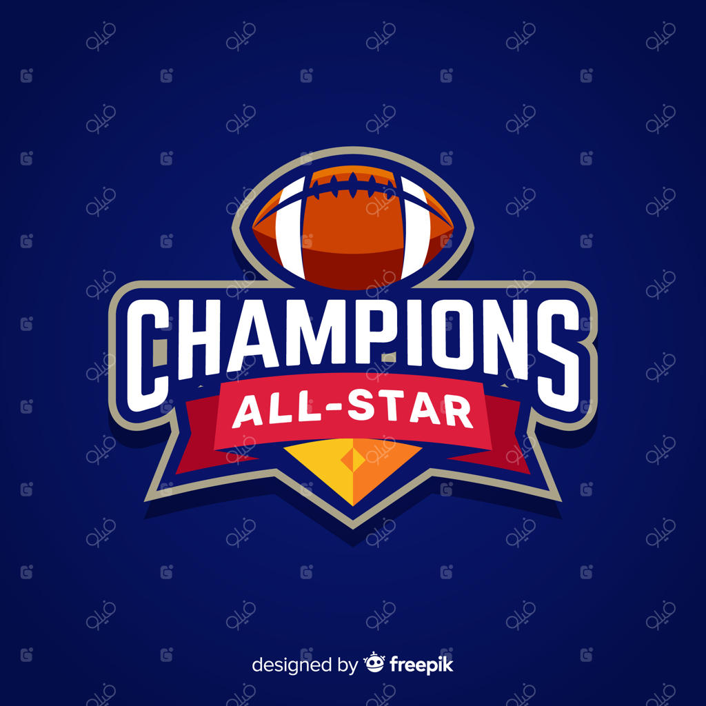 قالب لوگوی ورزشی مدرن با طراحی تخت