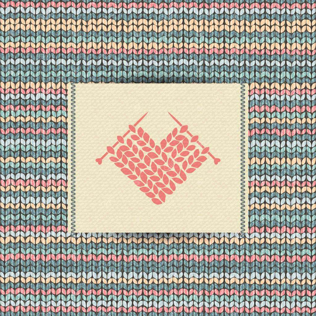 طرح بافت پشمی با دوخت قلبی