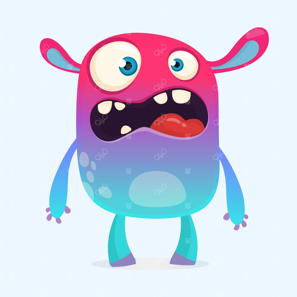 هیولای کارتونی بامزه؛ تصویرسازی هیولای دوست‌داشتنی