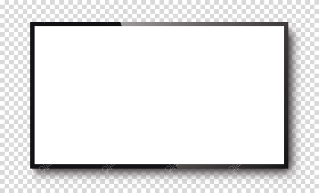 صفحه‌نمایش تلویزیون واقع‌گرایانه بر روی پس‌زمینه‌ی ایزوله - مانیتور LED سه‌بعدی بدون تصویر
