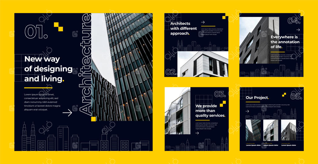 پست‌های اینستاگرامی معماری مینیمال