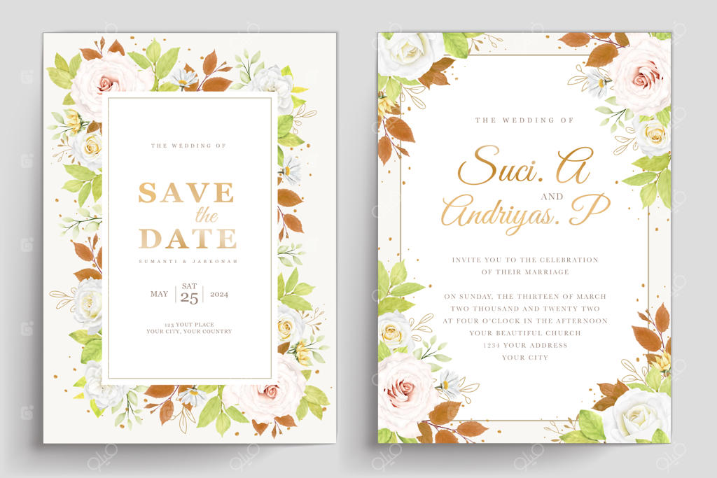 طرح کارت با حلقه گل‌های آفتابگردان و رز زیبا