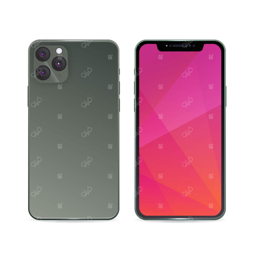 گوشی هوشمند واقع‌گرایانه با قاب پشتی خاکستری گرادیانتی