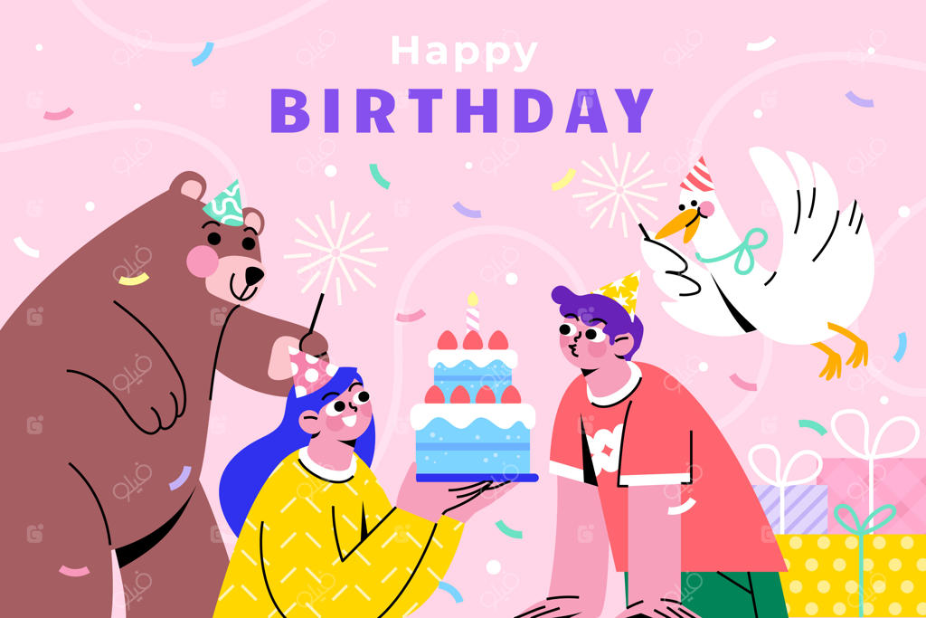 زمینه تولد ساده و زیبا