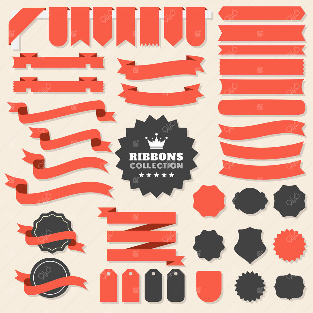 وکتور لوگوی روبان وینتیج برای بنر