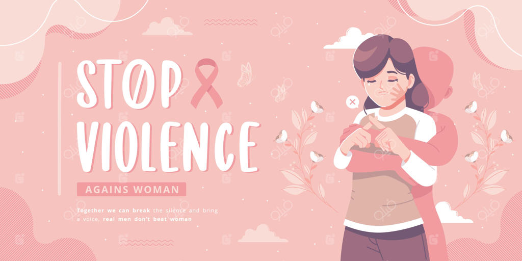 الگوی بنر اطلاع‌رسانی: توقف خشونت علیه زنان
