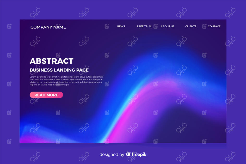 قالب صفحه فرود برای شفق شمالی