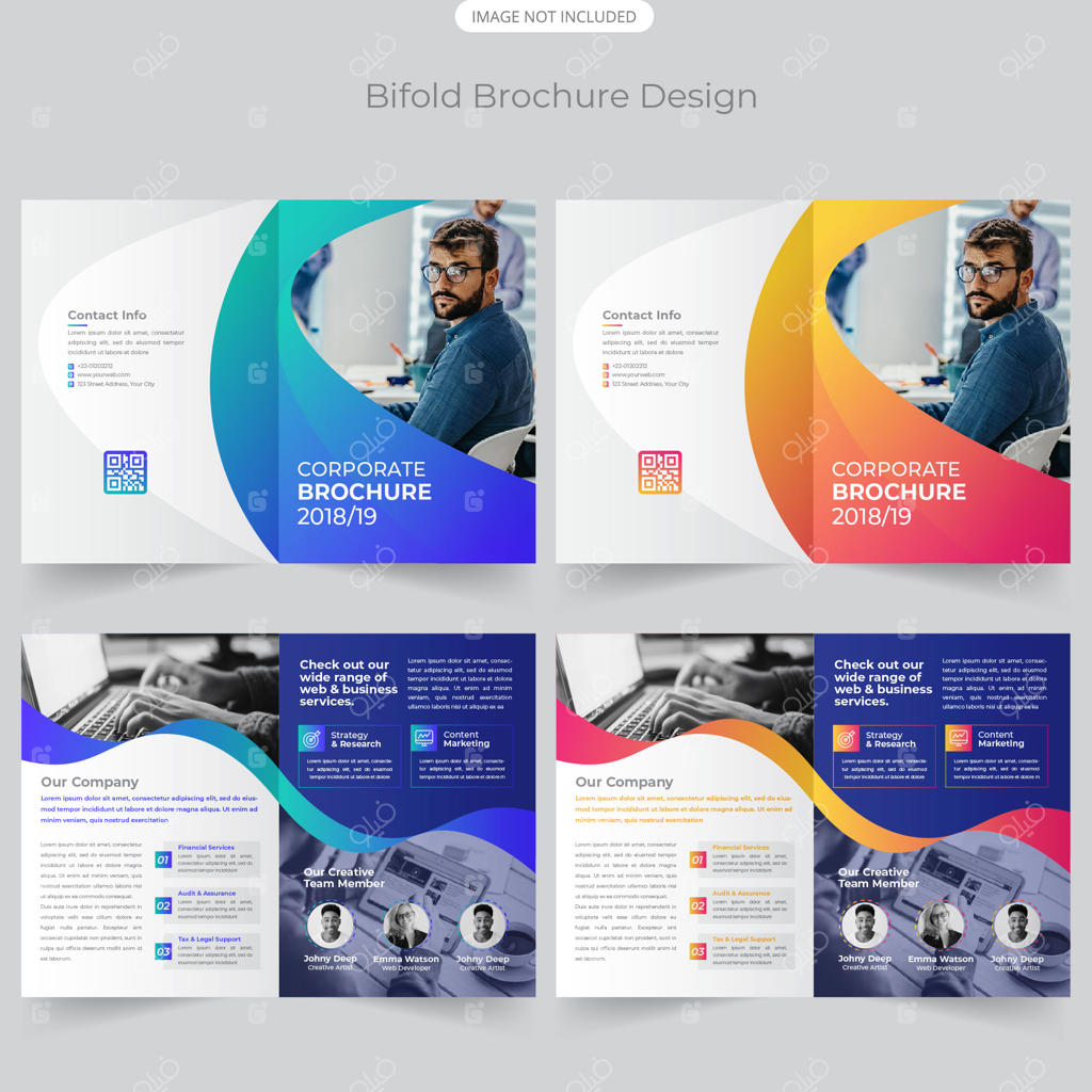 طراحی بروشور دو لت تجاری