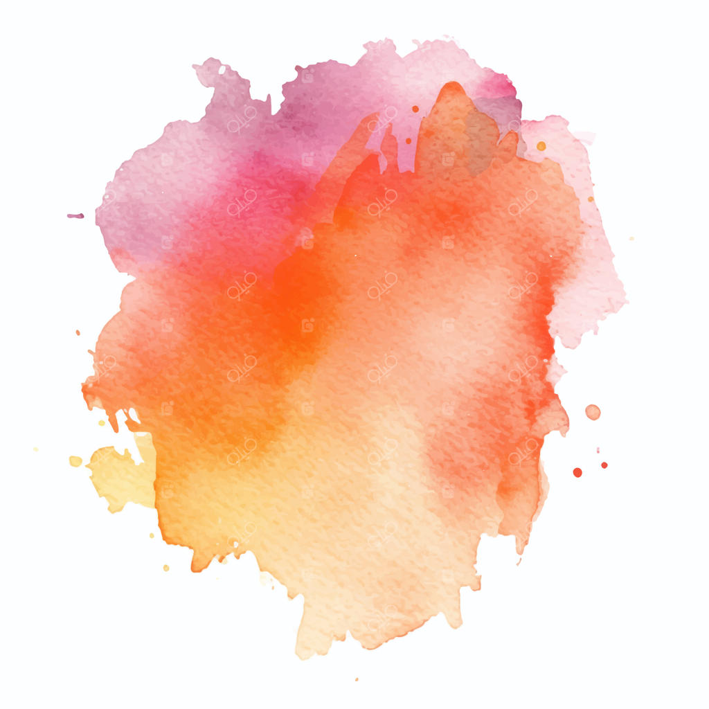 لکه جوهر و قطره رنگ آبرنگ پاشیده‌شده با بافت خیس و خلاقانه