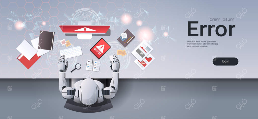 قالب وب خطای ربات در استفاده از دستگاه‌های دیجیتال