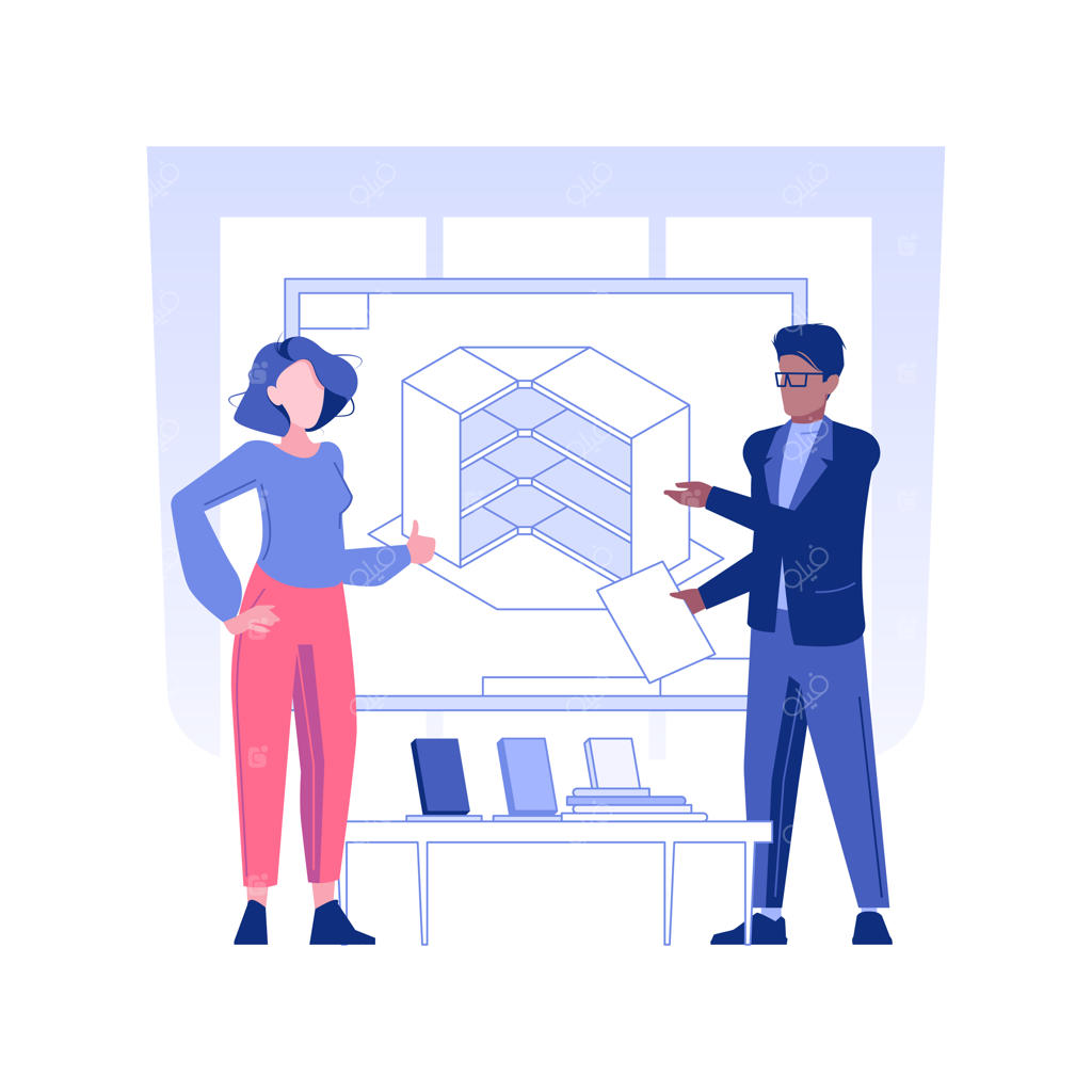 طرح کمد دیواری در اتاق مجزا - تصویر برداری مفهومی