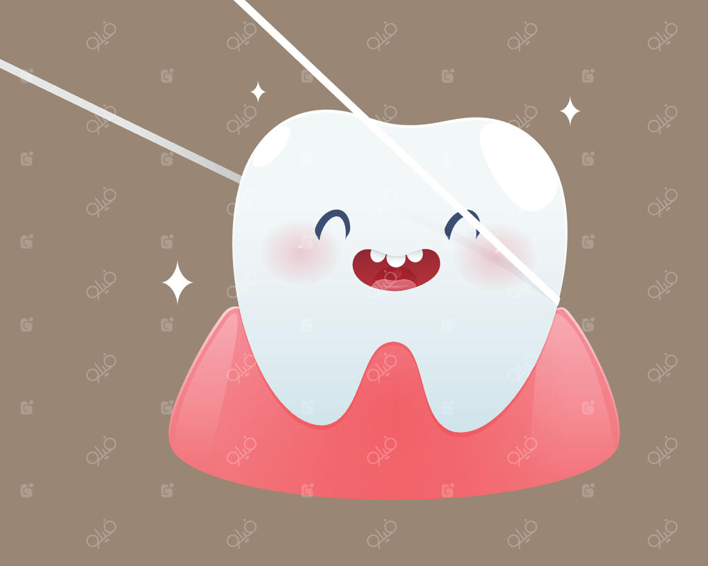 وکتور حرفه‌ای کاراکتر دندان خندان و مروج سلامت دندان