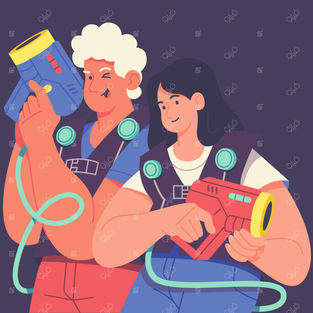 تصویرسازی لیزرتگ به سبک فلت