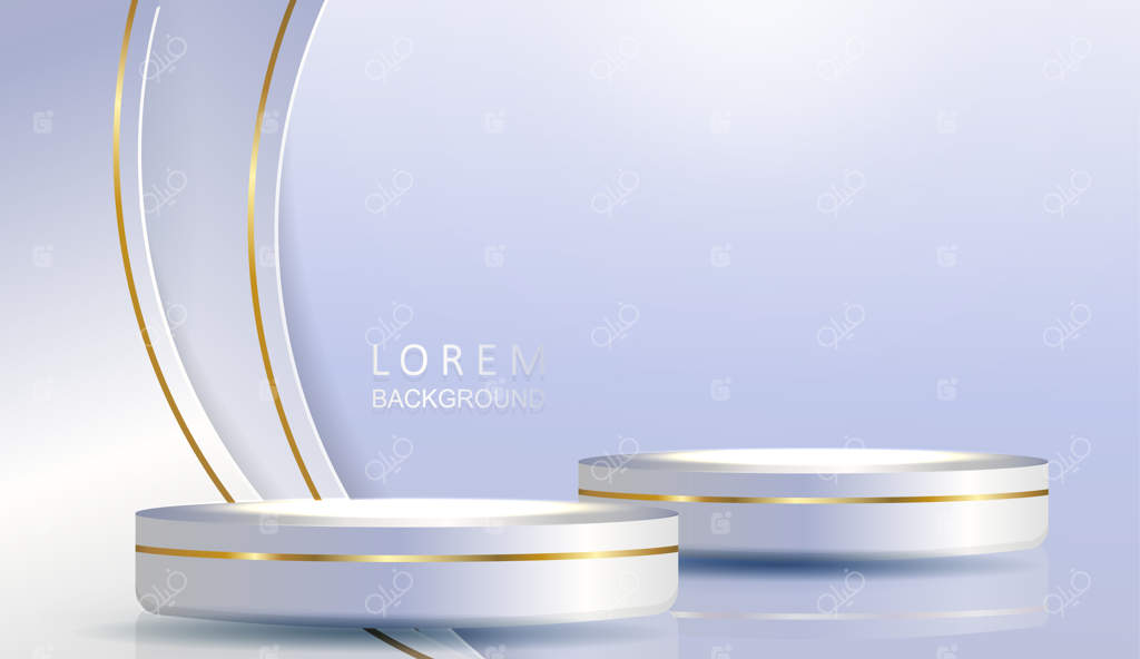 ترکیب سفید با صحنه و پرده های بیضی شکل با حاشیه طلایی