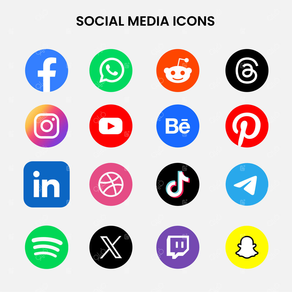 آیکون‌های شبکه‌های اجتماعی