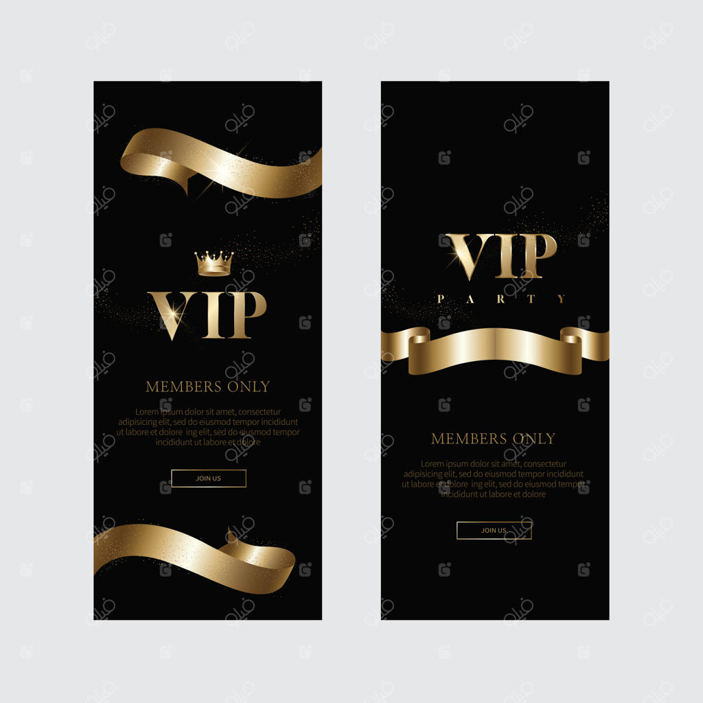 زمینه‌های دعوتنامه و کوپن لوکس و ویژه