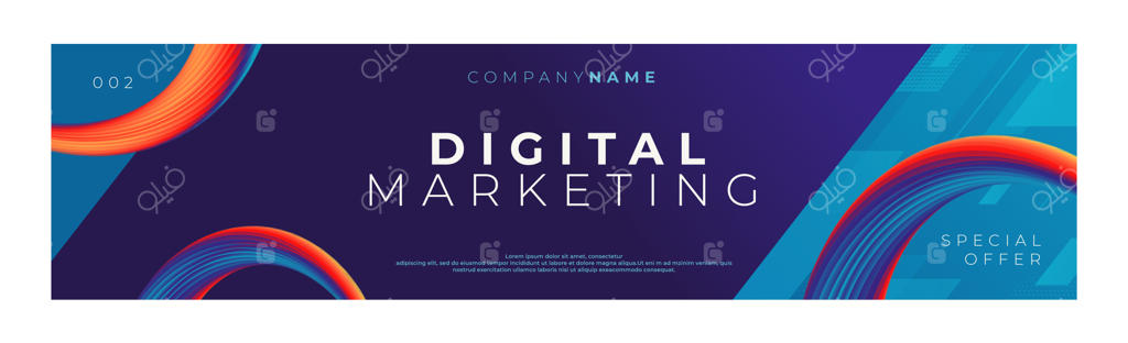 بنر لینکدین کسب‌وکار با طراحی گرادیان