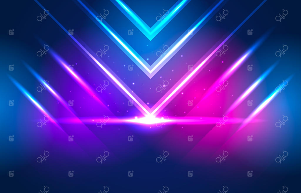 پس‌زمینه نئونی درخشان و فوتوریستیک