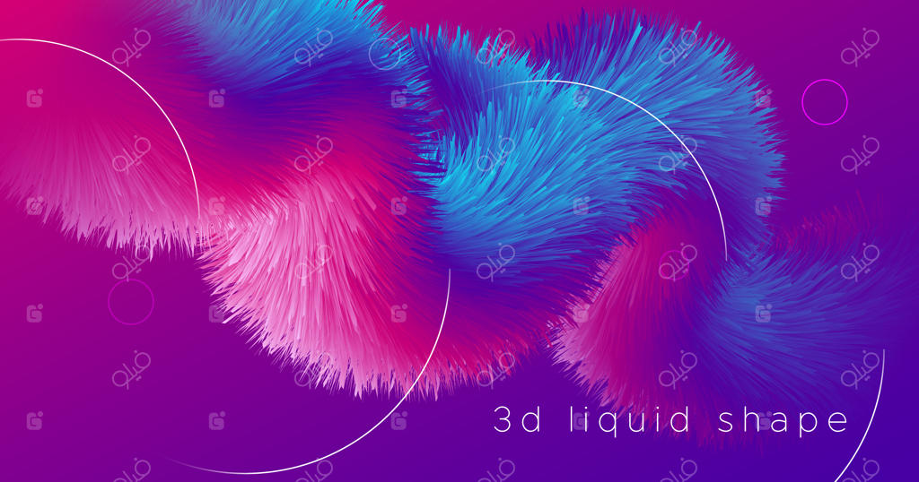 بنر روان با طراحی انتزاعی و روان
