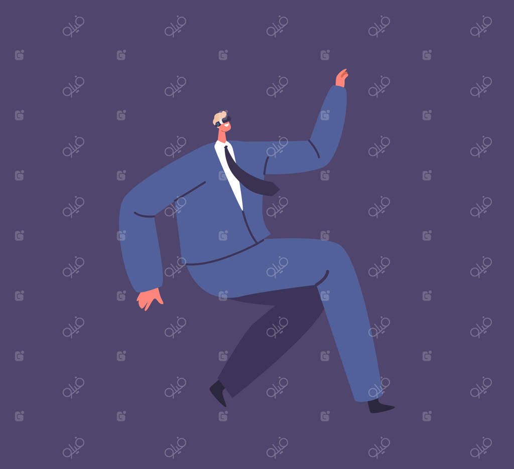 مردی در حال بازی با هدست واقعیت مجازی - تجربه شگفت‌انگیز در فضای سایبری، سرگرمی فوق‌العاده برای شخصیت شاد