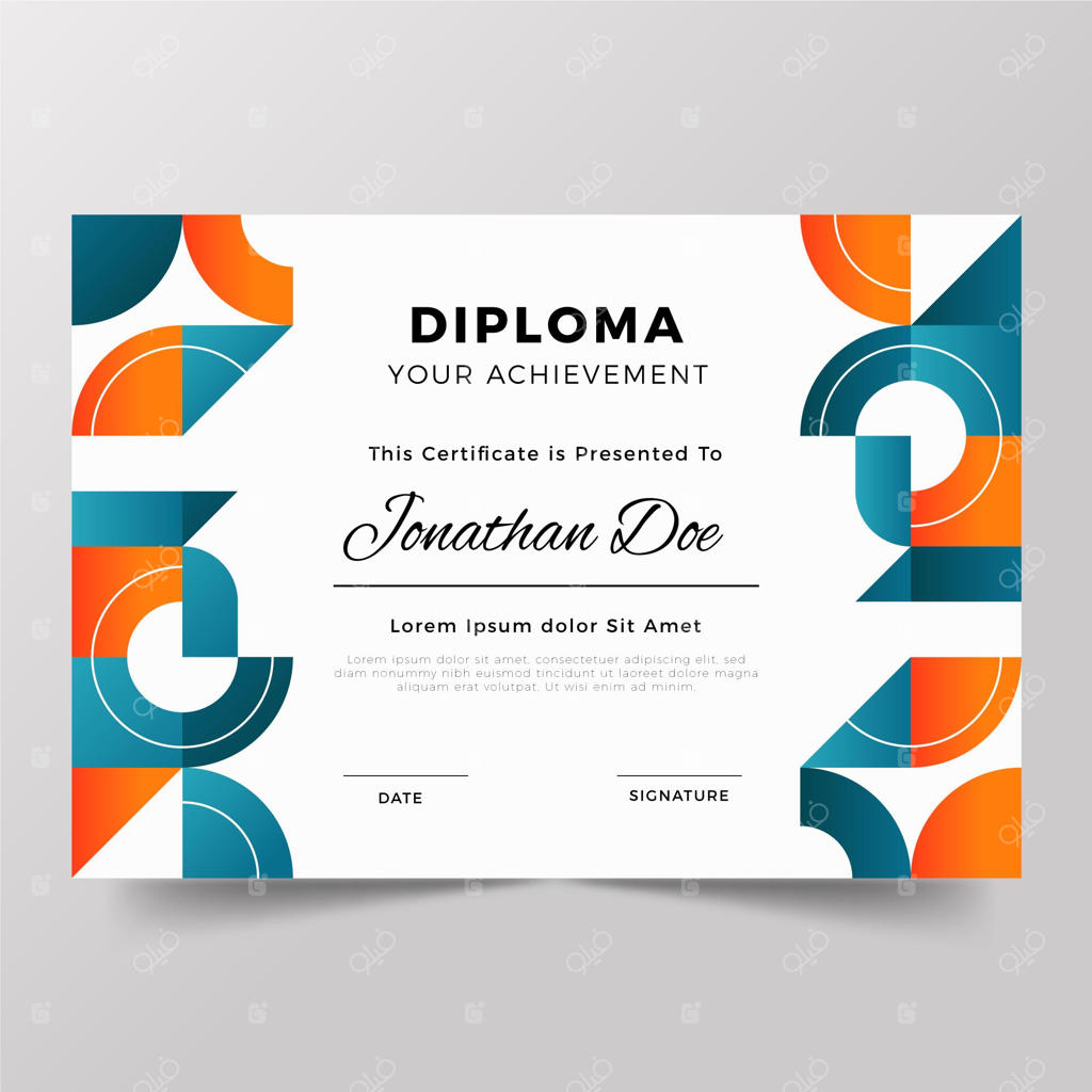 طرح قالب دیپلم