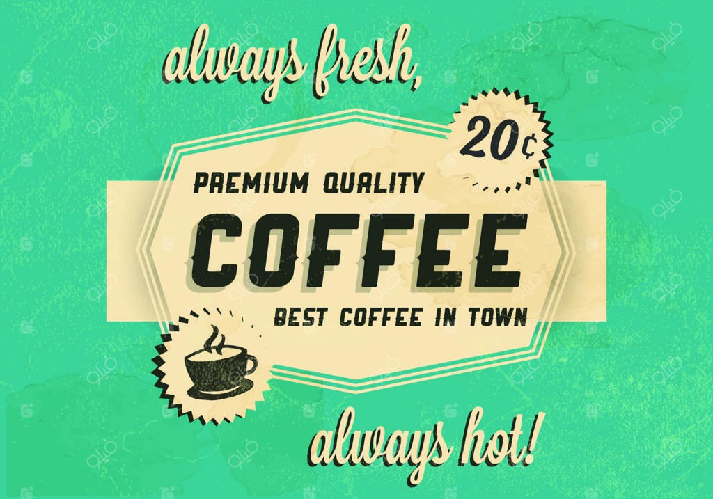 لوگوی وکتور قهوه داغ