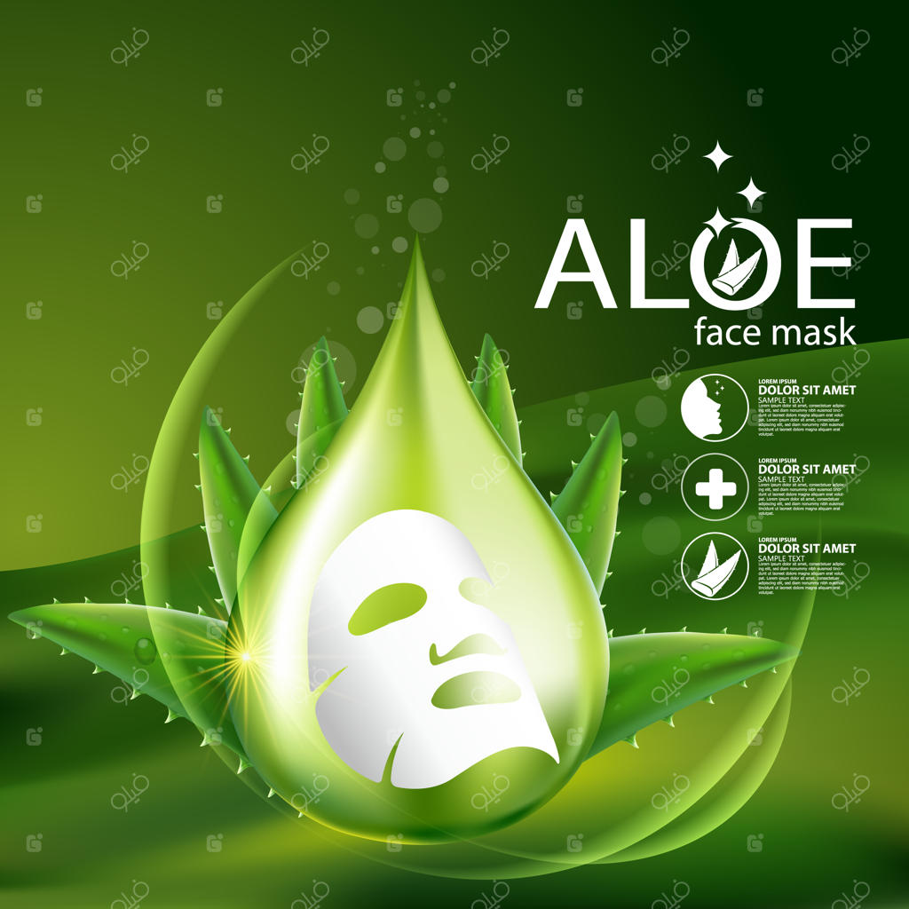 تصویرسازی واقعی لوازم آرایشی با استفاده از آلوئه ورا در مراقبت‌های پوستی