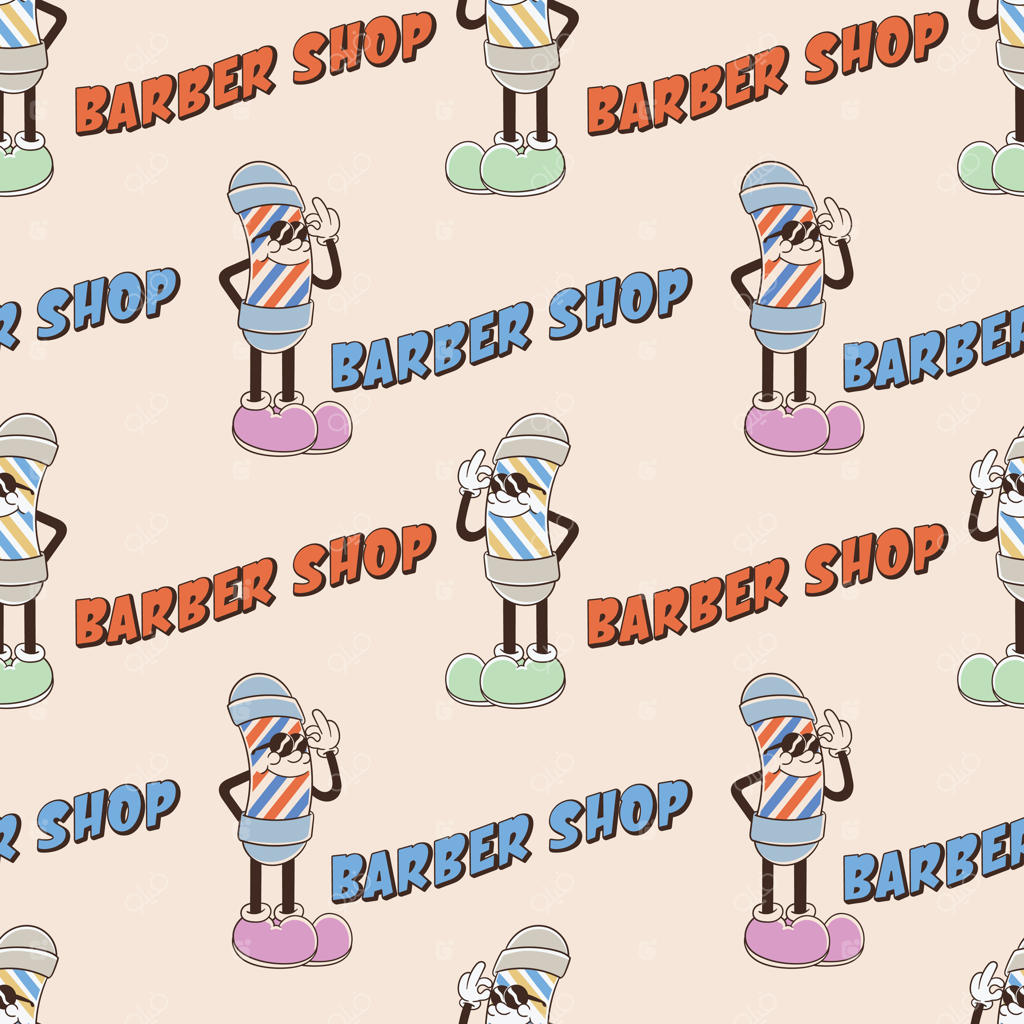 پترن یکپارچه میله آرایشگاه به سبک قدیمی