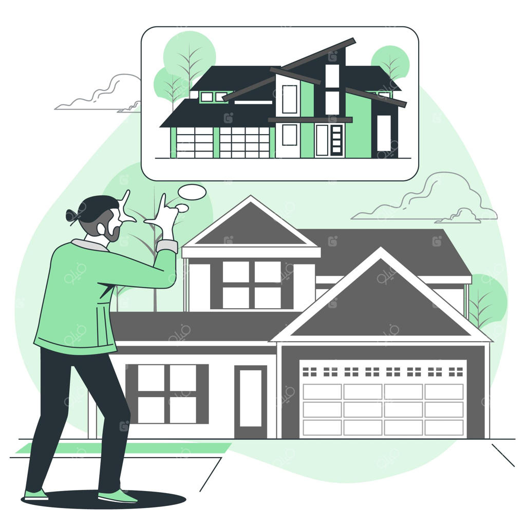 تصویرسازی مفهوم بازطراحی خانه