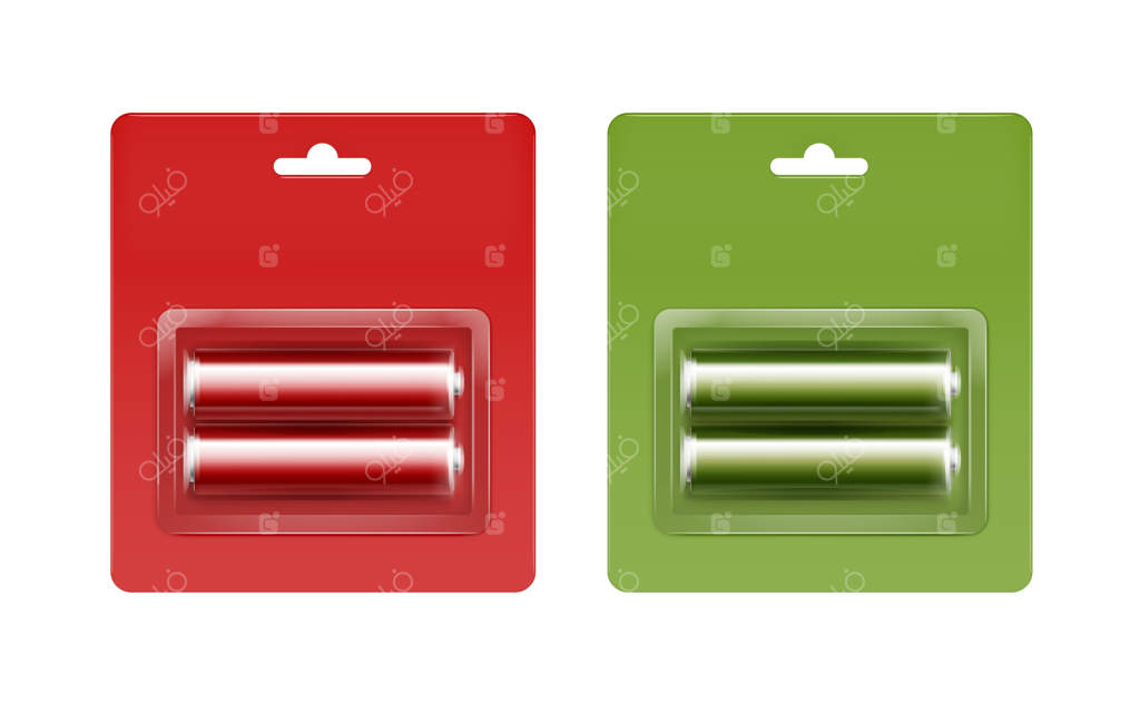 مجموعه باتری‌ها در بسته‌بندی بلیستر