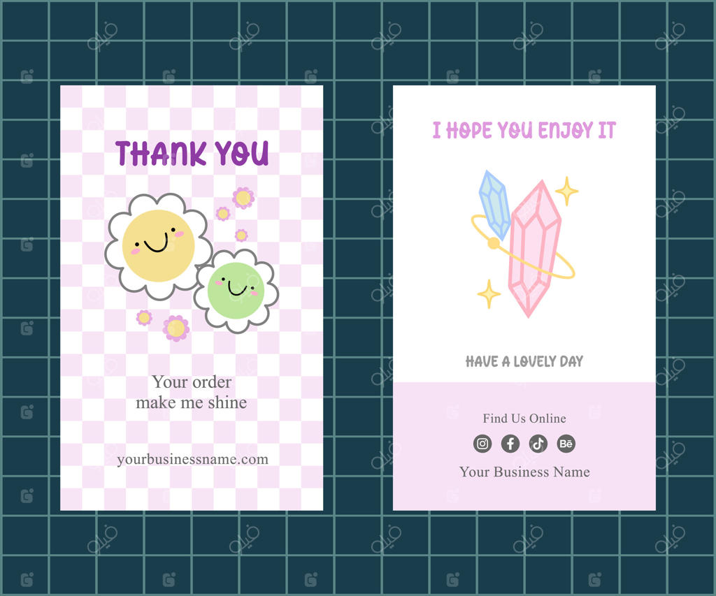 کارت تشکر تجاری به سبک وینتیج و رترو