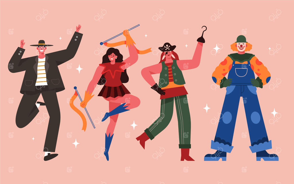 مجموعه شخصیت‌های طراحی‌دستی جشنواره🎨