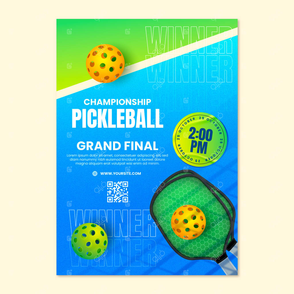 پوستر واقع‌گرایانه پیکلبال