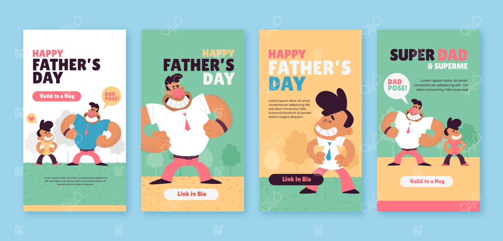 مجموعه استوری‌های اینستاگرام برای روز پدر به سبک ساده