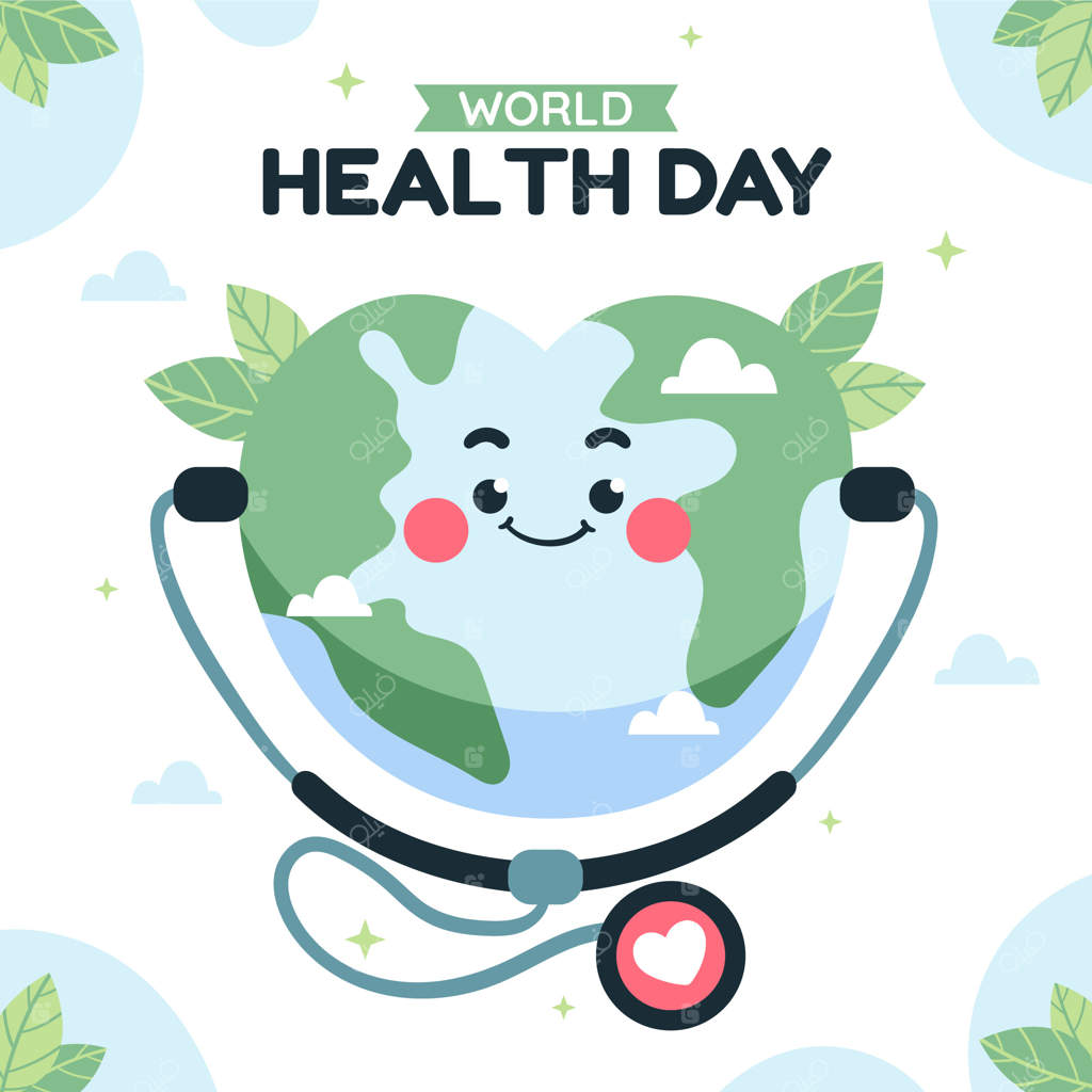 تصویرسازی مسطح برای جشن روز جهانی بهداشت