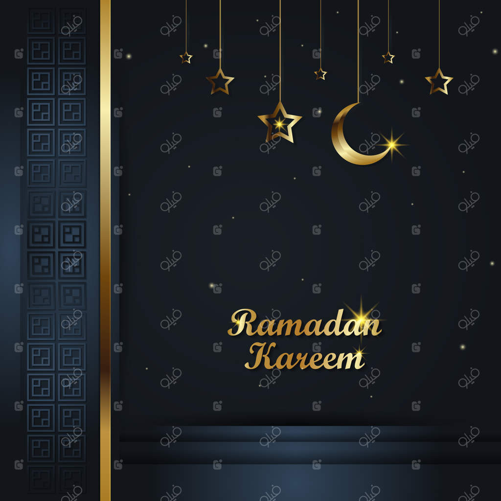 طراحی بنر پس‌زمینه شیک ماه رمضان