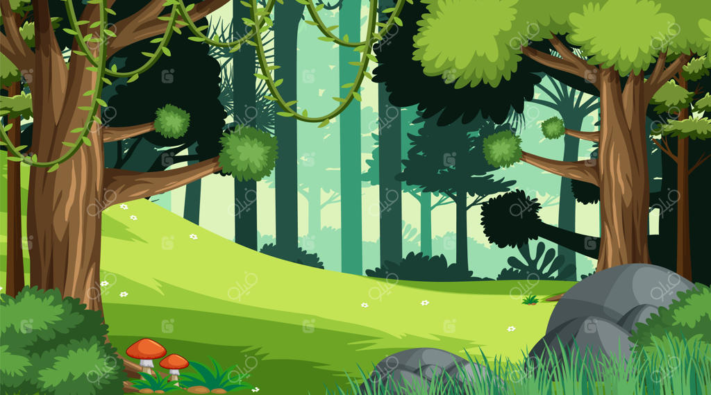 منظره طبیعی با درختان فراوان