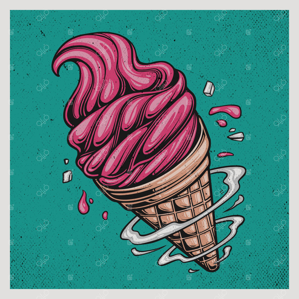 تصویر نوستالژیک بستنی قیفی