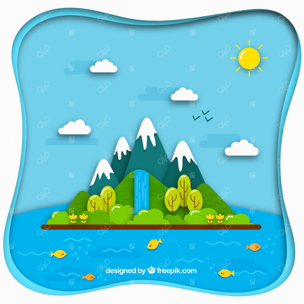 مفهوم زیبا از اکوسیستم با الهام از اریگامی