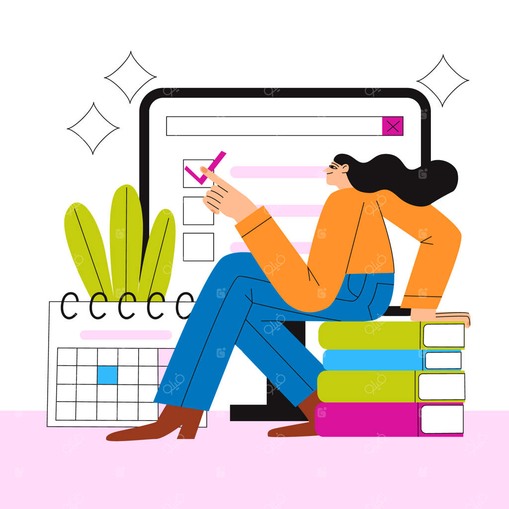 تصویرسازی آزمون آنلاین دستی