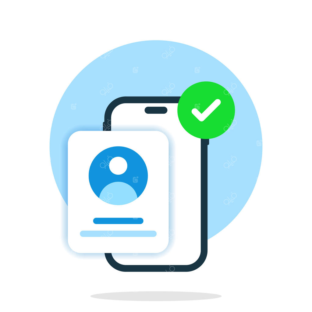 وکتور تصویرسازی ثبت‌ نام و ورود موفق به حساب کاربری اپلیکیشن موبایل با طراحی فلت؛ المان گرافیکی مدرن برای رابط کاربری، پاپ‌آپ و اینفوگرافیک